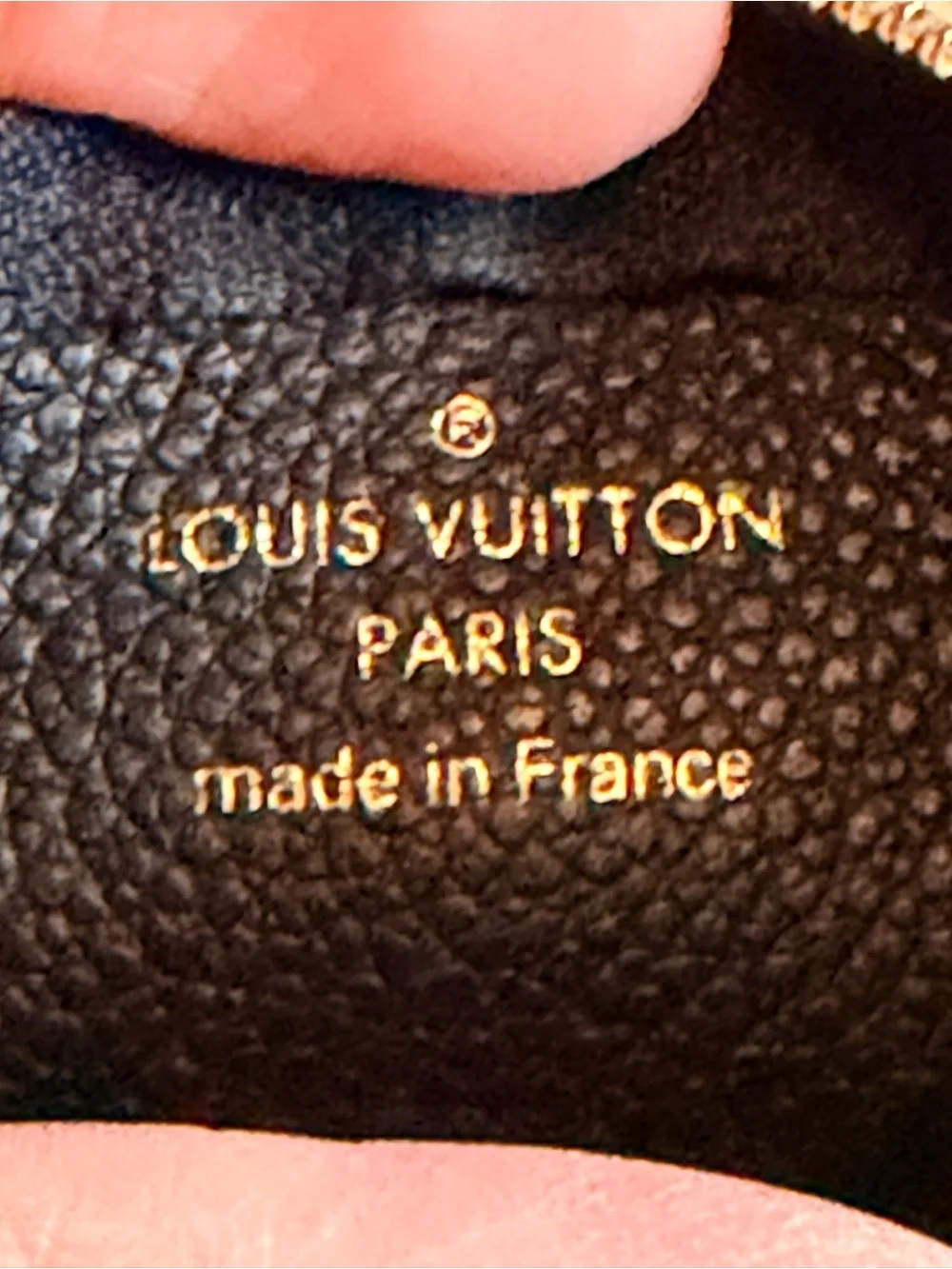 Louis Vuitton key pouch in bicolor black and cream